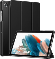 Кожен калъф тефтер Tri-Fold за Samsung Galaxy Tab A8 10.5  X200 /  X205 черен 